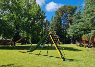 Colorful Playground Slide in Green Park Setting